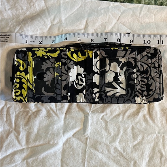 Vera Bradley Floral Yellow Black and Gray Women's Wallet GUC - Picture 8 of 8
